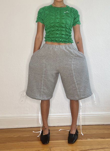 画像8: CELESTE BURGOYNE - DRAWSTRING BLOOMERS ドローストショーツ - GREY (8)