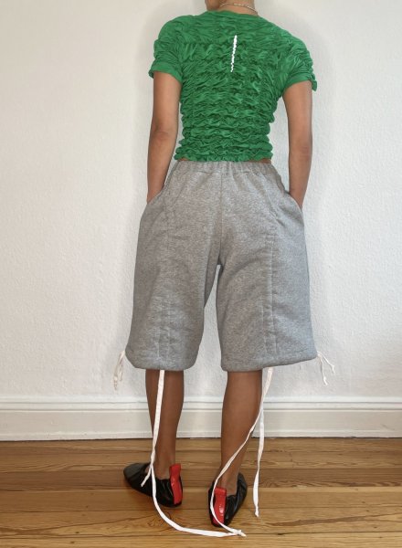 画像13: CELESTE BURGOYNE - DRAWSTRING BLOOMERS ドローストショーツ - GREY (13)