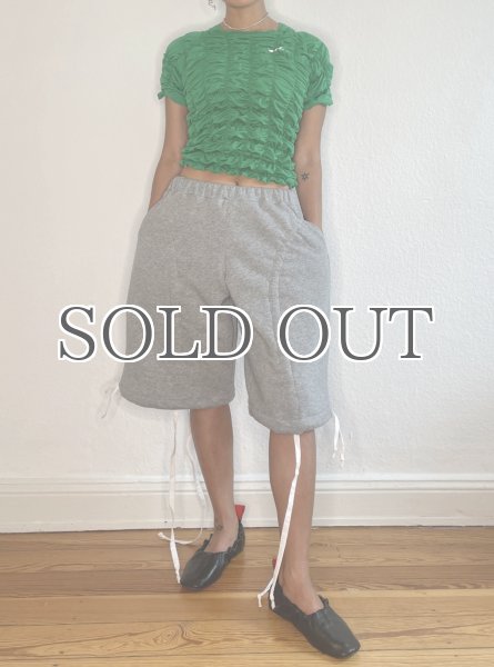 画像7: CELESTE BURGOYNE - THE RUCHED SPORTS TEE バブルスポーツTシャツ - GREEN (7)