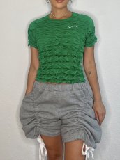 画像2: CELESTE BURGOYNE - THE RUCHED SPORTS TEE バブルスポーツTシャツ - GREEN (2)