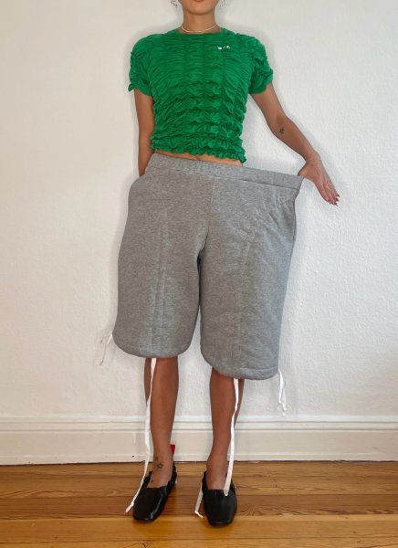 画像7: CELESTE BURGOYNE - DRAWSTRING BLOOMERS ドローストショーツ - GREY (7)