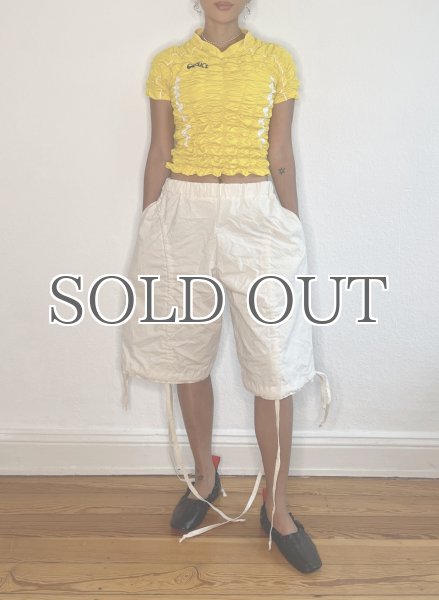 画像3: CELESTE BURGOYNE - THE RUCHED SPORTS TEE バブルスポーツTシャツ - YELLOW (3)