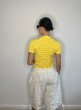 画像8: CELESTE BURGOYNE - THE RUCHED SPORTS TEE バブルスポーツTシャツ - YELLOW (8)