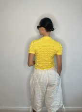 画像8: CELESTE BURGOYNE - THE RUCHED SPORTS TEE バブルスポーツTシャツ - YELLOW (8)