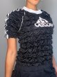 画像2: CELESTE BURGOYNE - THE RUCHED SPORTS TEE バブルスポーツTシャツ - BLACK (2)
