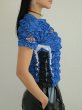 画像5: CELESTE BURGOYNE - THE RUCHED SPORTS TEE バブルスポーツTシャツ - BLUE (5)