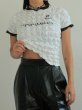 画像5: CELESTE BURGOYNE - THE RUCHED SPORTS TEE バブルスポーツTシャツ - WHITE (5)