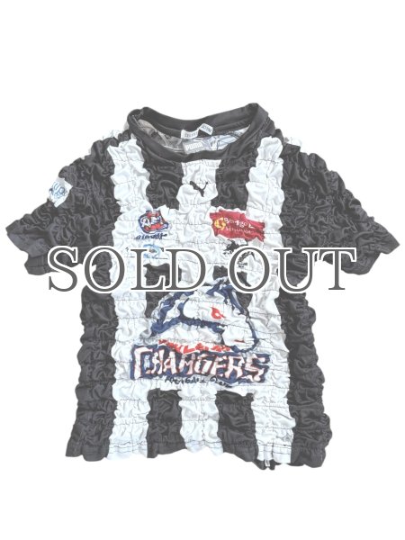 画像1: CELESTE BURGOYNE - THE RUCHED SPORTS TEE バブルスポーツTシャツ - BLACK/WHITE (1)