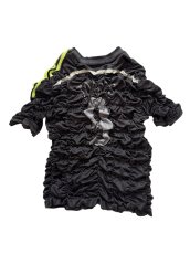 画像2: CELESTE BURGOYNE - THE RUCHED SPORTS TEE バブルスポーツTシャツ - BLACK (2)