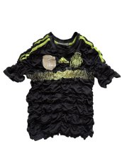 画像1: CELESTE BURGOYNE - THE RUCHED SPORTS TEE バブルスポーツTシャツ - BLACK (1)