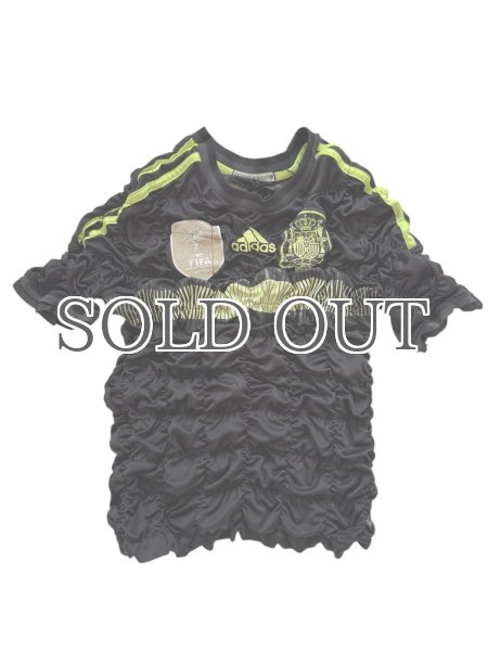 画像1: CELESTE BURGOYNE - THE RUCHED SPORTS TEE バブルスポーツTシャツ - BLACK (1)