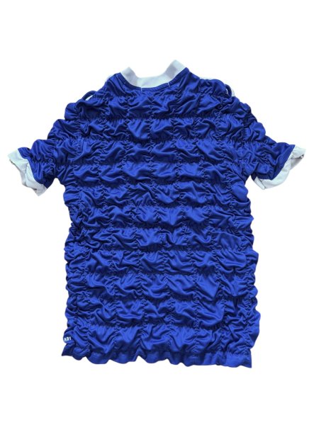 画像2: CELESTE BURGOYNE - THE RUCHED SPORTS TEE バブルスポーツTシャツ - BLUE (2)