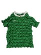 画像1: CELESTE BURGOYNE - THE RUCHED SPORTS TEE バブルスポーツTシャツ - GREEN (1)