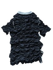 画像2: CELESTE BURGOYNE - THE RUCHED SPORTS TEE バブルスポーツTシャツ - BLACK (2)