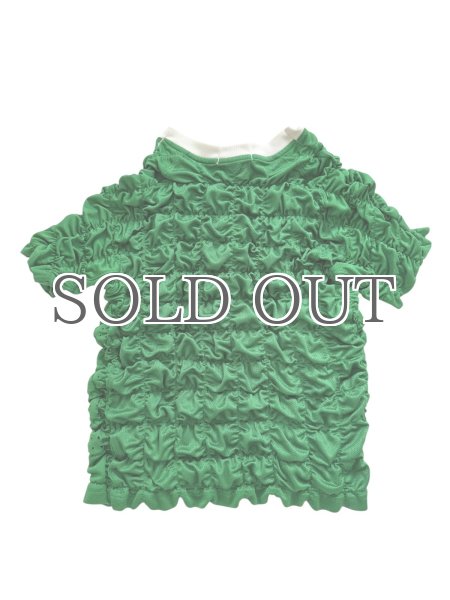 画像2: CELESTE BURGOYNE - THE RUCHED SPORTS TEE バブルスポーツTシャツ - GREEN (2)