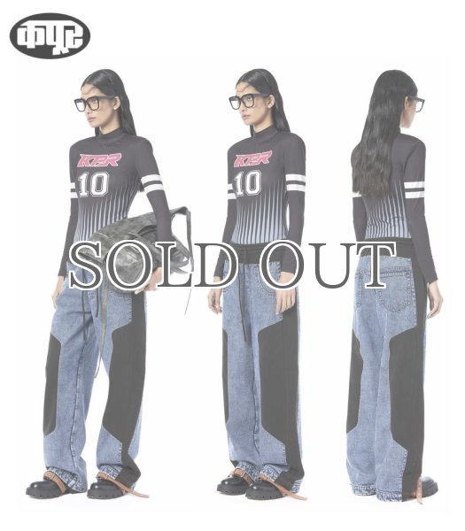 画像2: DHRUV KAPOOR - Paneled Sweatpants  デニムパネル スウェットパンツ (2)