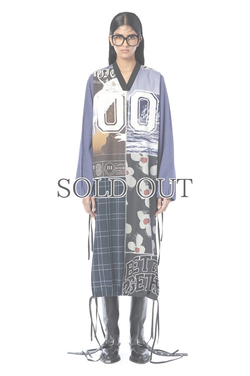 画像1: DHRUV KAPOOR - Mix Media Tunic Dress ミックスメディアパネルシャツドレス (1)