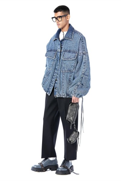 画像15: DHRUV KAPOOR - UNISEX Padded Denim Jacket 中綿入りオーバーサイズデニムジャケット (15)
