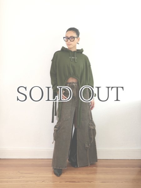 画像7: DHRUV KAPOOR - Split Cargo Skirt カーゴデニムロングスカート - Brown (7)