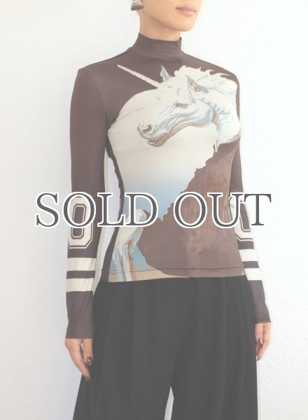 画像1: DHRUV KAPOOR -  Magic Minds Zipper Turtleneck - ユニコーンタートルネックトップ (1)