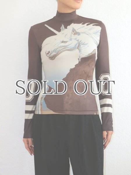 画像4: DHRUV KAPOOR -  Magic Minds Zipper Turtleneck - ユニコーンタートルネックトップ (4)