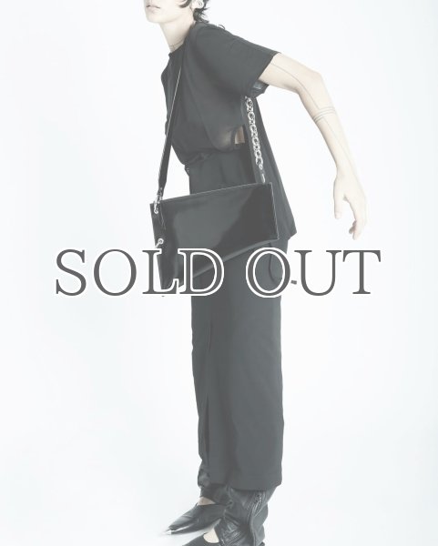 画像11: ［DIENEE］SAUND セミパテントレザーバッグ - Black Semi Patent Leather (11)