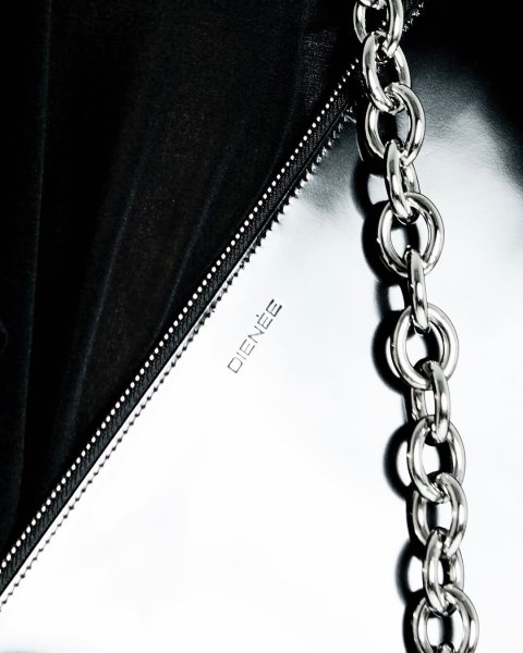 画像15: DIENÉE - SAUND セミパテントレザーバッグ - Black Semi Patent Leather (15)