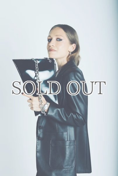 画像7: ［DIENEE］SAUND セミパテントレザーバッグ - Black Semi Patent Leather (7)