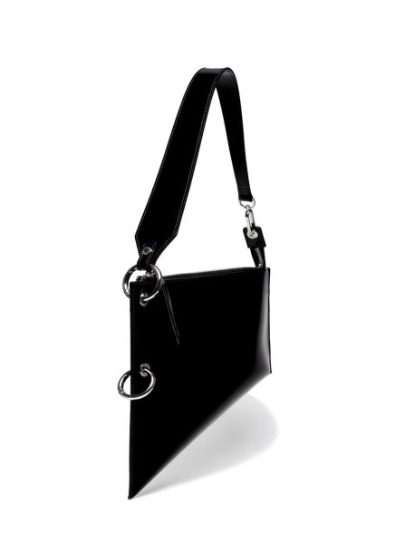 画像2: DIENÉE - SAUND セミパテントレザーバッグ - Black Semi Patent Leather (2)