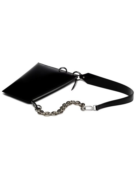 画像5: DIENÉE - SAUND セミパテントレザーバッグ - Black Semi Patent Leather (5)