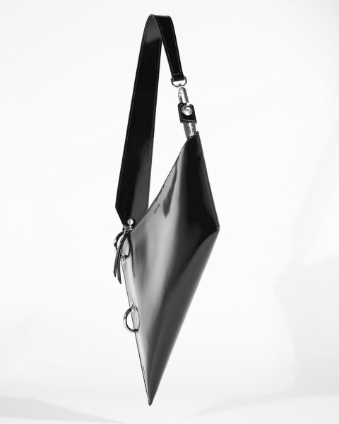 画像3: DIENÉE - SAUND セミパテントレザーバッグ - Black Semi Patent Leather (3)