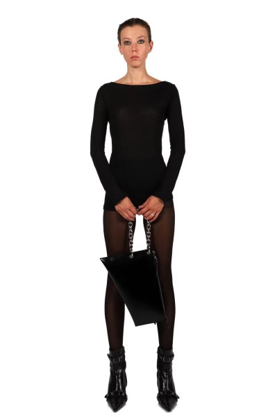 画像8: DIENÉE - SAUND セミパテントレザーバッグ - Black Semi Patent Leather (8)