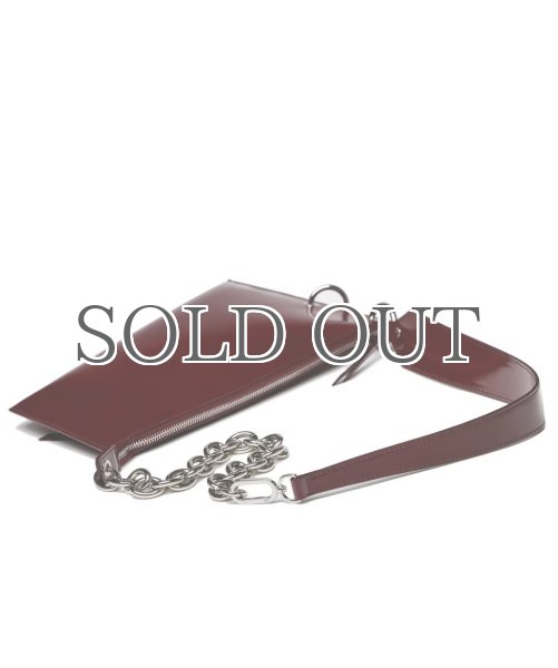 画像4: ［DIENEE］SAUND セミパテントレザーバッグ - Burgundy Semi Patent Leather (4)
