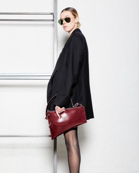 画像11: DIENÉE - SAUND セミパテントレザーバッグ - Burgundy Semi Patent Leather (11)