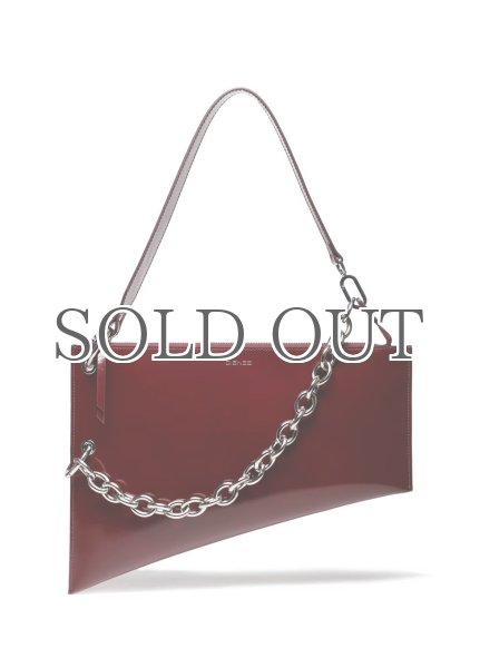 画像1: ［DIENEE］SAUND セミパテントレザーバッグ - Burgundy Semi Patent Leather (1)