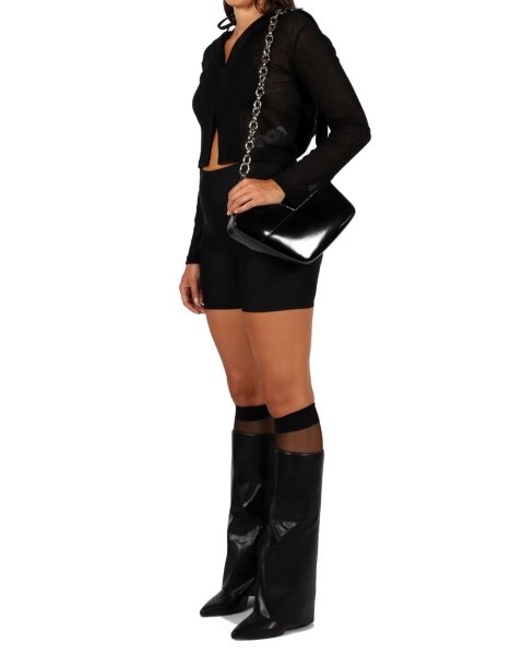 画像14: DIENÉE - VENERE CUBE  キューブ型セミパテントレザーバッグ - Black Semi Patent Leather (14)