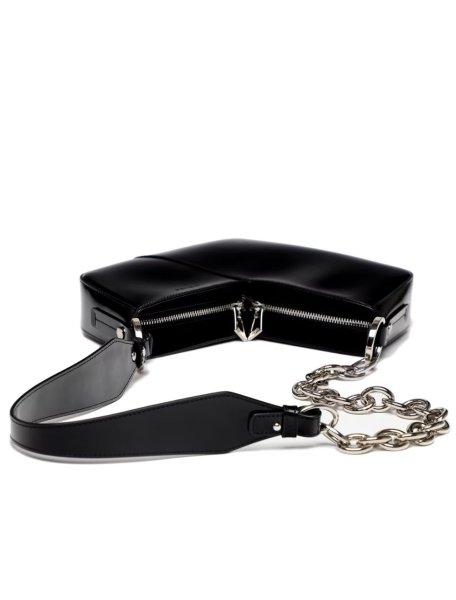 画像5: DIENÉE - VENERE CUBE  キューブ型セミパテントレザーバッグ - Black Semi Patent Leather (5)