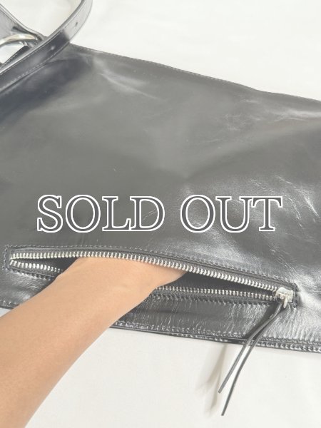 画像14: DIENÉE - DISTRICT  ショルダーレザーバッグ - Black Crush Leather (14)