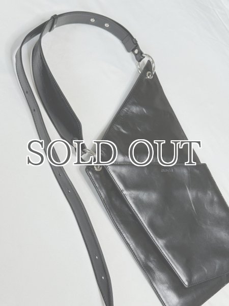 画像7: DIENÉE - DISTRICT  ショルダーレザーバッグ - Black Crush Leather (7)