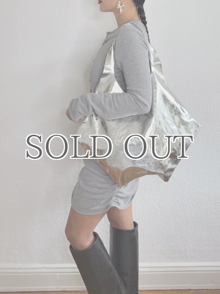 画像2: DIENÉE - LA EP レザーバッグ- Silver Creased Leather (2)