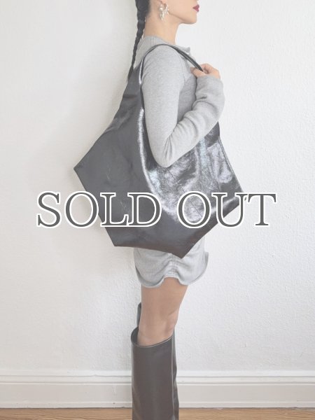 画像5: ［DIENEE］ LA EP レザーバッグ- Black Patent Creased Leather (5)