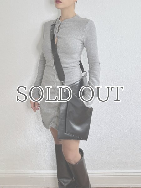 画像3: DIENÉE - DISTRICT  ショルダーレザーバッグ - Black Crush Leather (3)