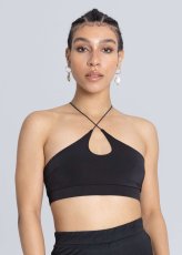 画像1: ESTHE  - Cross Cut Bralette クロスカットブラトップ - Black (1)