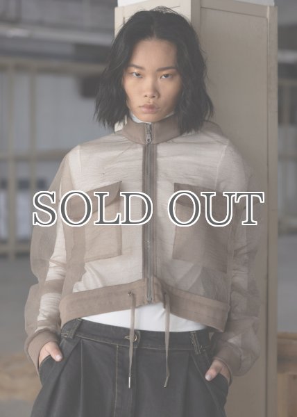 画像6: ESTHE - Organza Bomber Jacket オーガンジーボンバージャケット - Brown (6)