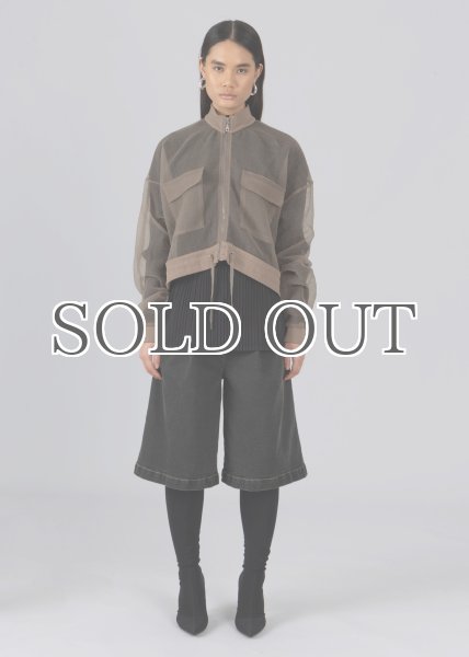 画像4: ESTHE - Organza Bomber Jacket オーガンジーボンバージャケット - Brown (4)