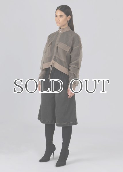 画像5: ESTHE - Organza Bomber Jacket オーガンジーボンバージャケット - Brown (5)