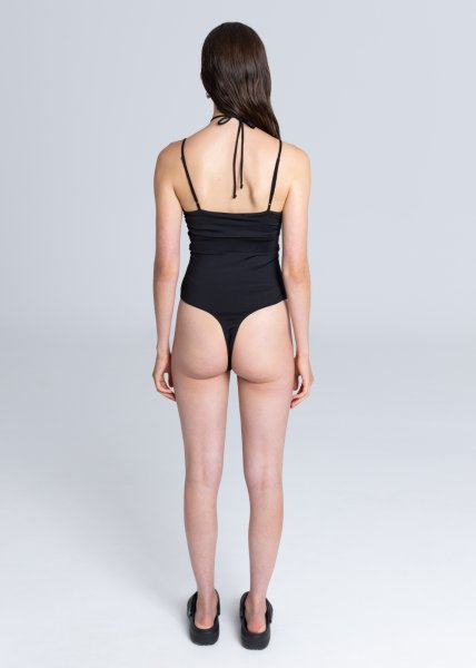 画像5: ESTHE - Contrast Layered Bodysuit  レイヤード ボディスーツ - Black (5)