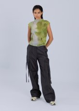 画像4: ESTHE  - Organza Cargo Trousers オーガンジートラウザーパンツ - Black (4)