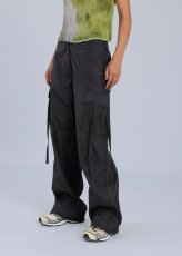 画像1: ESTHE  - Organza Cargo Trousers オーガンジートラウザーパンツ - Black (1)