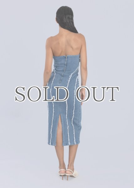 画像4: ESTHE - Denim Corset Dress  デニムコルセットチューブドレス - Blue Denim (4)